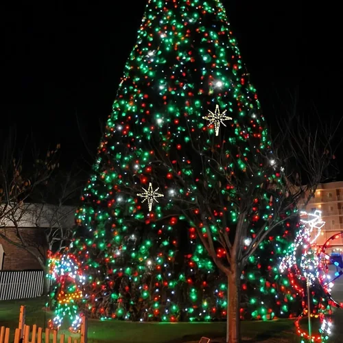 Miniatura 7 de OZS- Guirnalda de luces de Navidad rojas y verdes, paquete de 2 unidades enchufables entre sí, 164 pies en total, 400 focos LED para exteriores e