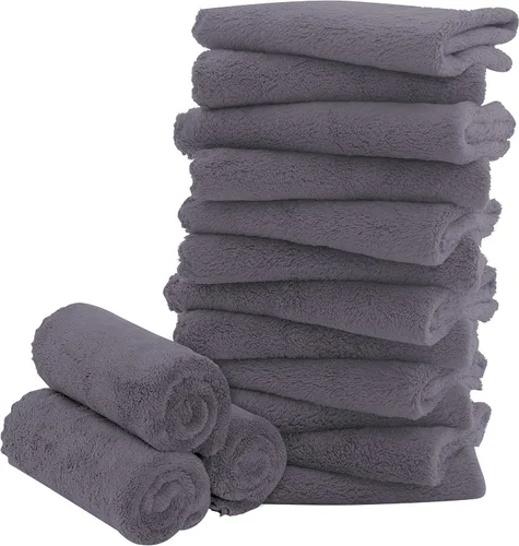Paquete de 16 paños para bebé, forro polar coral de lujo, extra absorbentes y suaves, para recién nacidos, bebés y niños pequeños, adecuados para