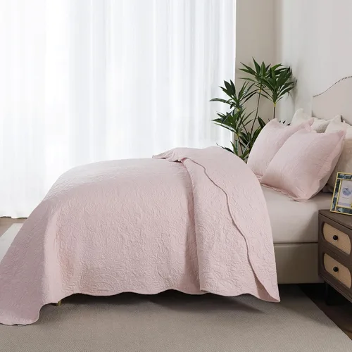 Miniatura 251 de HoneiLife - Juego de colcha de tamaño Queen, juego de ropa de cama de pana bordada de 3 piezas, colcha de lujo, ligera, cálida, para todas las Pana