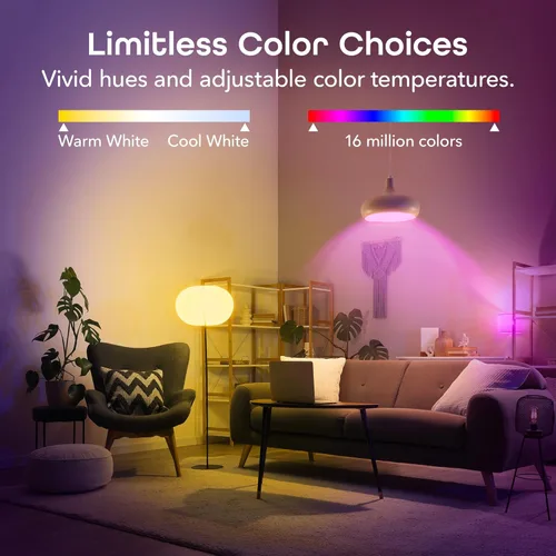 Miniatura 4 de Geeni Prisma Plus - Bombilla inteligente, 800 LED regulables que cambian de color, blanco sintonizable, funciona con Alexa y Google Home, control
