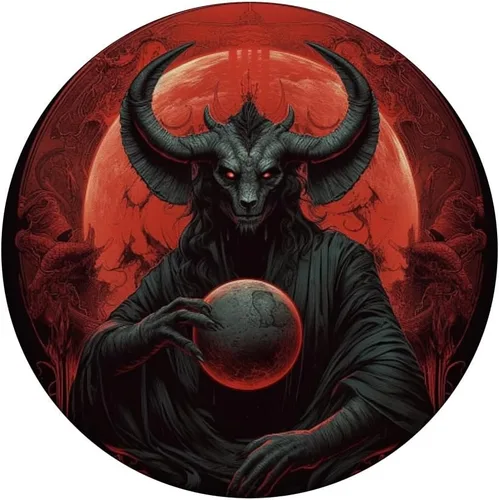 Miniatura 3 de Baphomet - PopSockets abstractos ocultos de luna roja intercambiables PopGrip