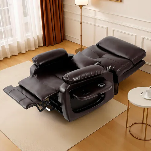 Miniatura 9 de Sillón reclinable eléctrico de doble motor para adultos y personas mayores, silla elevadora de posición infinita con calor y masajes, portavasos