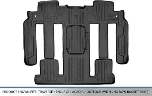 Miniatura 3 de SMARTLINER Juego de alfombrillas de segunda fila compatibles con Buick Enclave 2008-2017 BMW (Alpina XB7) 2021-2021