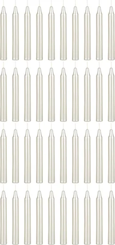 Miniatura 43 de MEGA CANDLES 20 piezas de velas cónicas mini sin perfume amarillas exquisitas, 10 cm de alto x 1 cm de diámetro, Campanas Mágicas, Encantamiento