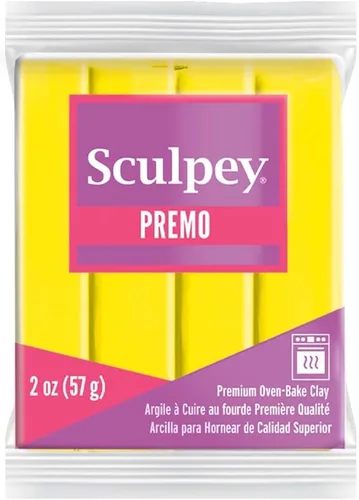 Polyform Sculpey Premo - Arcilla de polímero para horno, color amarillo zinc, 2 onzas Tono amarillo de zinc