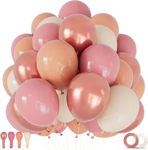Miniatura 10 de Kit de 68 globos azules y blancos de 12 pulgadas, globos de confeti azul con azul claro, azul bebé y perla blanca con cintas para cumpleaños, bodas
