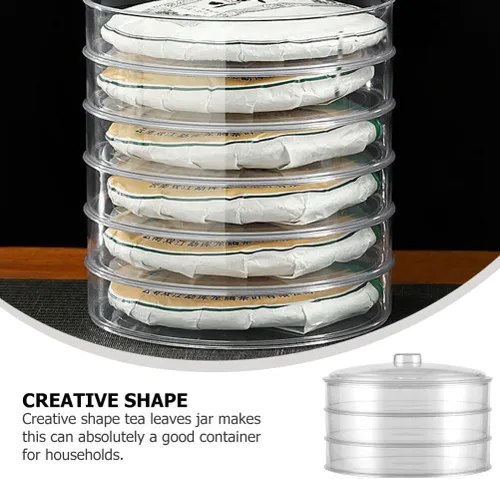 Miniatura 7 de Cabilock Contenedor para pan de pan, caja de almacenamiento de té de hojas sueltas, acrílico, transparente, apilable, caja de té PU, contenedor