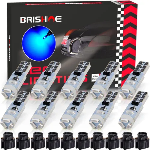 Miniatura 17 de 10X Bombillas LED T5 Ámbar Amarilla Canbus Sin Errores 3014 Chipsets 74 2721 37 PC74 70 73 17 Bombillas LED para Interior, Panel de Instrumentos