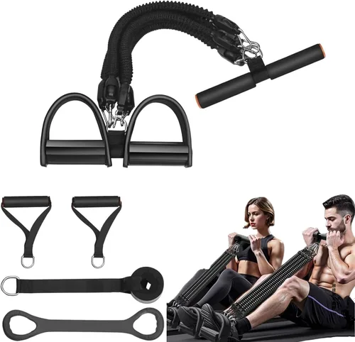 Miniatura 11 de Bandas de resistencia para ejercicio, 6 tubos elásticos de yoga para tirador de pedal de yoga, cuerda de tensión de látex natural, equipo de M