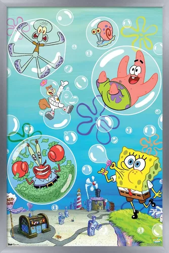 Miniatura 15 de Trends International Nickelodeon Spongebob Squarepants - Póster de burbujas de pared, 14.725 x 22.375 pulgadas, versión con marco de madera tipo