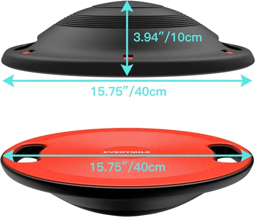 Miniatura 5 de Wobble Balance Board, Exercise Balance Stability Trainer Portable Balance Board with Handle for Workout Core Trainer Physical Therapy & Gym No-Skid