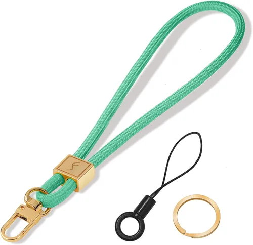 Miniatura 10 de Fishent Cordón para llavero, bonito soporte para llavero, cordón de muñeca tejido mejorado para llaves, correa de muñeca llavero para mujeres