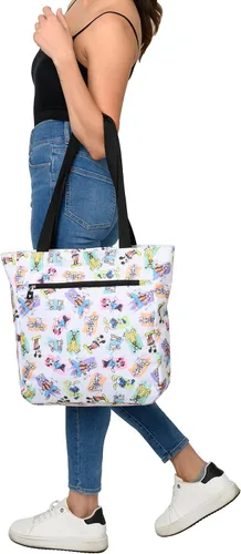 Miniatura 5 de Disney Bolsa de viaje con cremallera de Mickey Minnie Donald Daisy Goofy Plutón Print Blanco