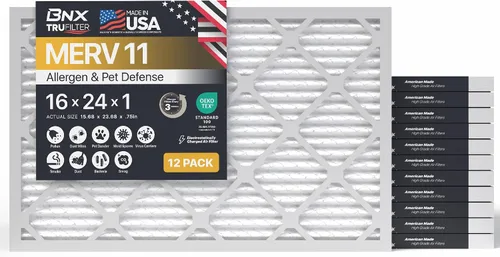 Miniatura 7 de BNX TruFilter MERV 11 - Filtro de aire de 20 x 20 x 1 pulgadas (paquete de 6) – Fabricado en Estados Unidos – Filtro de aire acondicionado