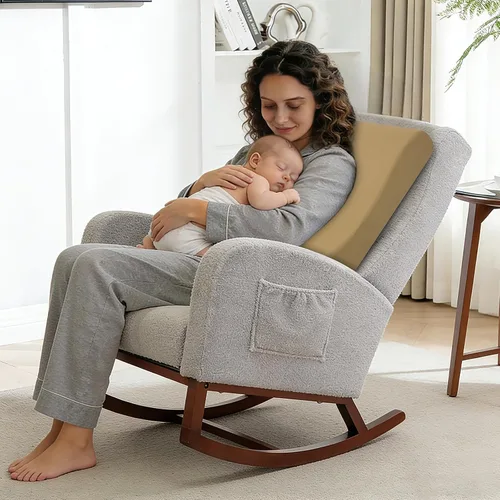 Miniatura 3 de Almohada cervical 2 en 1, almohada de apoyo lumbar para sofá reclinable y sillas de guardería, cojín de espuma de alta resistencia, soporte