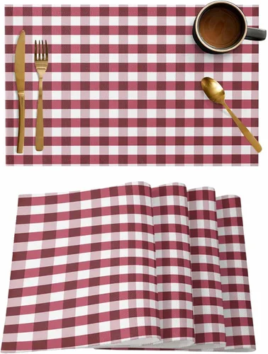 Miniatura 128 de Juego de 4 manteles individuales Boho de otoño, calabazas de acuarela para Acción de Gracias, resistentes al calor, lavables, para mesa, manteles