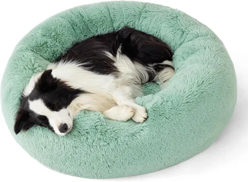 Miniatura 35 de Bedsure - Cama relajante para perro mediano, lavable, tipo dona, cama para gato, antideslizante, redonda, afelpada, mullida, de piel sintética