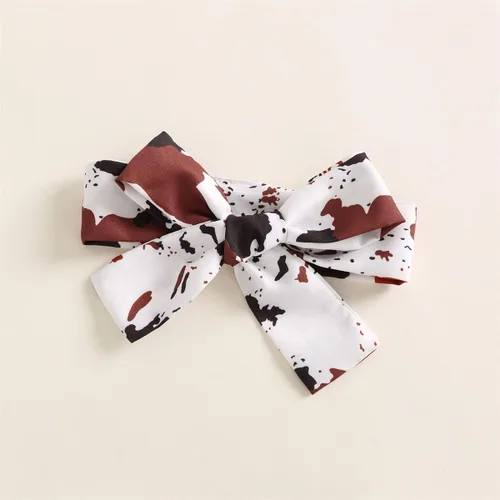 Miniatura 3 de YINGISFITM Mameluco de manga larga para bebé niña con volantes, estampado de vaca, vestido de verano, ropa linda