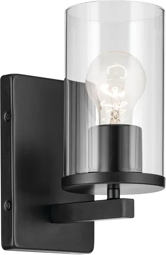 Miniatura 23 de Kichler Crosby 45495NI - Aplique de pared de 9.25 pulgadas en níquel cepillado, 1 luz contemporánea para pasillo o baño con cristal de ópalo