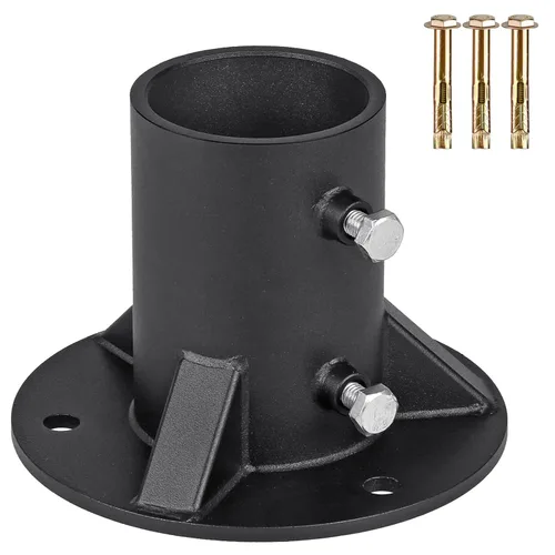 Miniatura 16 de Insaga Bridas de suelo para poste de valla de eslabones de cadena, brida de base de 3 pulgadas, anclaje sólido para fijar la valla/buzón/postes