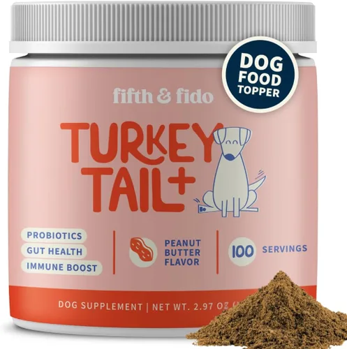 Miniatura 13 de Fifth & Fido Seta cola de pavo para perros – Suplemento de seta cola de pavo para perros con apoyo inmunológico para lipomas, bultos