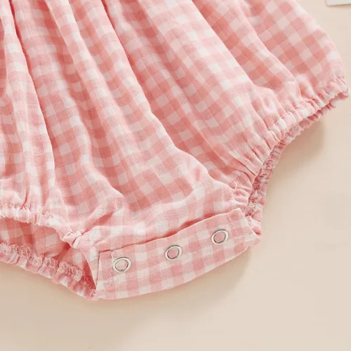 Miniatura 5 de Conjunto de ropa de verano sin mangas para bebé recién nacida, con volantes y cuello halter