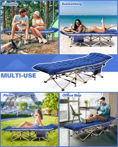 Miniatura 5 de Sportneer Catre de camping: Catres de camping de doble capa Oxford 1200D para adultos - Catres plegables resistentes para camping, tienda