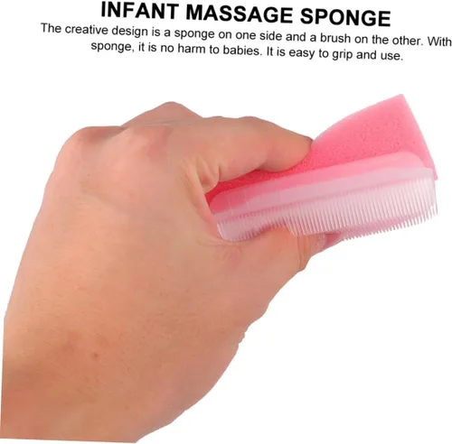 Miniatura 3 de Cepillo de esponja de masaje para entrenamiento sensorial, 2 piezas, para exfoliación corporal suave y estimulación de la piel, portátil y ligero