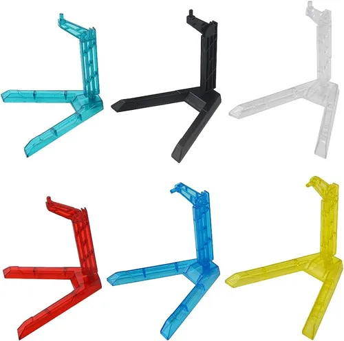 Miniatura 5 de Juego de soporte de figura de acción de 6 piezas, soporte de base de acción flexible para figuras de acción Gundam, kits de modelos de bricolaje