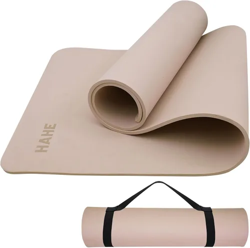 Miniatura 9 de HAHE Tapete de yoga grueso (8MM, 1/3 pulgadas), tapete de yoga antideslizante POE, ecológico, alto rebote y absorción de golpes, antidesgarros