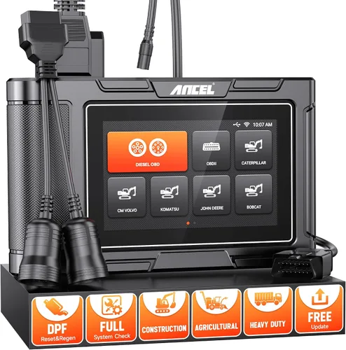 ANCEL HD3600 Herramienta de diagnóstico para equipos pesados con regeneración D-P-F, escáner completo de camiones de alta resistencia, escáner de