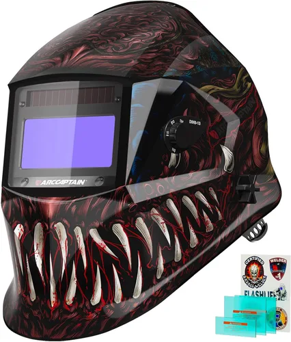 Miniatura 17 de ARCCAPTAIN Casco de Soldar con Pantalla de Visualización Grande, Claridad Óptica Superior 1/1/1/1, Capucha de Soldar con Oscurecimiento Automático
