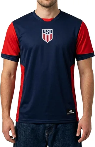 Miniatura 9 de Icon Sports Camiseta oficial del Día del Juego de la Federación de Fútbol de Estados Unidos, unisex para adultos Destacar Rojo