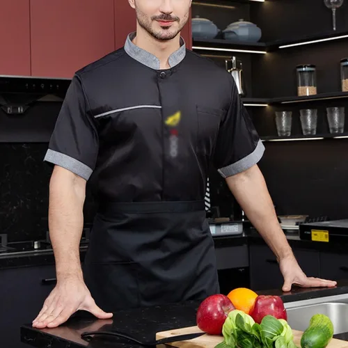 Miniatura 2 de Unisex Chef Uniform for Hotel Kitchen Lightweight Chef Coat Men Women Chef Jacket