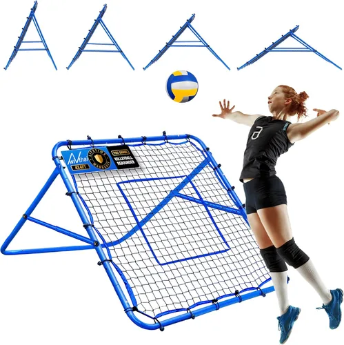 Volleyball Lacrosse Rebound Net Pro, WINTHAI Lacrosse Rebounder for Backyard, 7x4FT/6x4FT/4x4FT Bounce Back Net with Target Strike Zone, Easy Quick