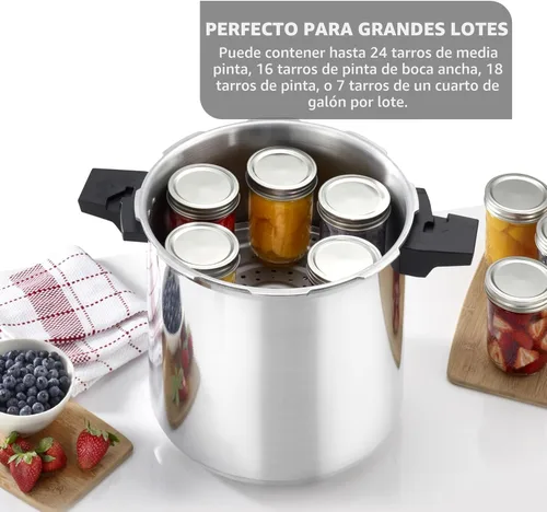 Miniatura 4 de T-fal Olla de Presión de Aluminio para Enlatado, 20.8 litros, 3 Configuraciones de PSI, Utensilios de Cocina, Ollas y Sartenes, Gran Capacidad