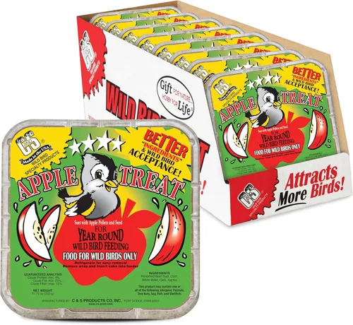Miniatura 17 de C&S Golosina de Sebo de Alta Energía, Alimento para Aves Silvestres para Pajaros Carpinteros, Trepadores, Carboneros y Agateadores, Paquete de 8