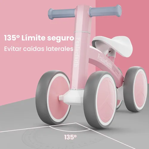 Miniatura 5 de Bicicleta de equilibrio de bebé para niños y niñas de 1 año, primera bicicleta para niños pequeños con 4 ruedas de iluminación coloridas Bicicleta