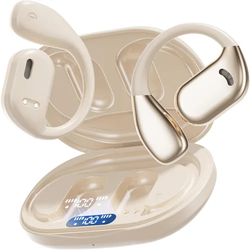 Miniatura 8 de Auriculares inalámbricos Bluetooth con pantalla de alimentación LED, 48 horas de reproducción, IPX6, impermeables, cómodos para entrenamiento