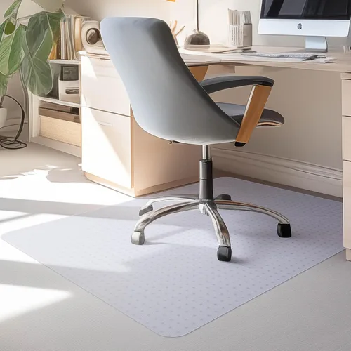 Miniatura 16 de Yescom Tapete transparente para silla de oficina para alfombra de pelo bajo de 48 x 36 pulgadas, grosor de 1/8 pulgadas, 2 protectores de piso