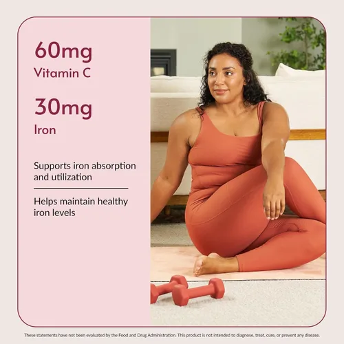 Miniatura 5 de Bariatric Advantage Hierro 30 mg de mordida masticable con vitamina C - para pacientes bariátricos - sin azúcar - Chocolate frambuesa - 30