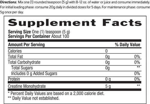 Miniatura 8 de Biochem Monohidrato de creatina micronizada en polvo – Fuerza muscular y apoyo de resistencia – Fórmula limpia y vegana – Certificado sin gluten