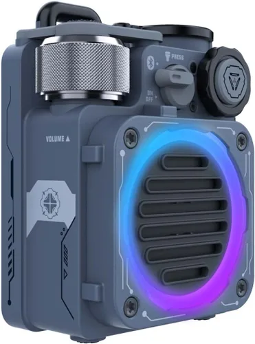 Miniatura 7 de Muzen Cyber Cube - Altavoz Bluetooth, Bluetooth 5.0, altavoz portátil con Fidget Spinner, sonido nítido con luz LED RGB, altavoz inalámbrico