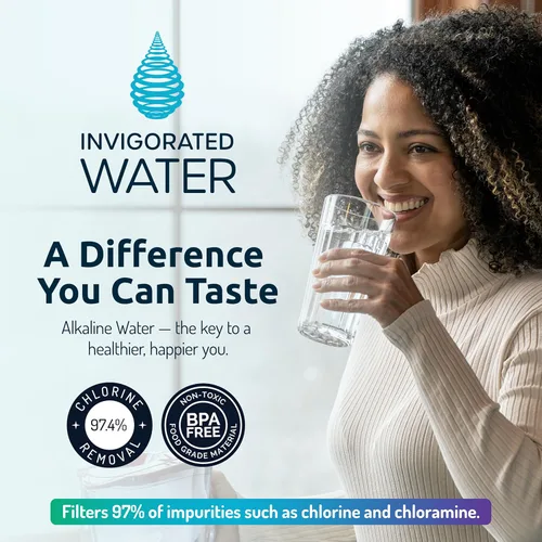 Miniatura 8 de Invigorated Water Jarra de agua alcalina de vidrio pH Restore – Jarra de filtro de agua de larga duración con sistema de filtración de varias