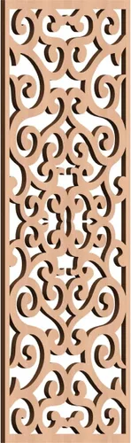 Miniatura 169 de Eveline - Paneles decorativos de pared de madera con calado, 13 3/8 pulgadas de ancho x 34 3/8 pulgadas de alto x 3/8 de alto, roble rojo rojo