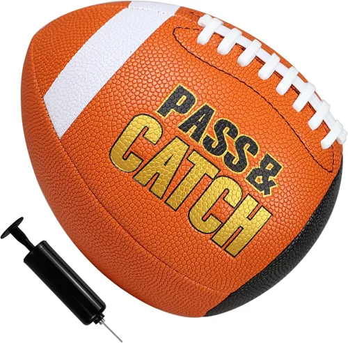 Miniatura 14 de PassCatch Balón de Entrenamiento, Mejora las Habilidades de Pase y Captura, Tamaño Oficial y Juvenil (con Bomba)
