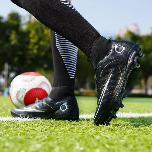 Miniatura 7 de Zapatos de fútbol para niños y niñas, para exteriores, interiores, para entrenamiento de fútbol y césped atlético