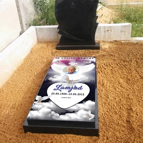Miniatura 5 de Manta personalizada con foto conmemorativa con tumba, manta de cielo en memoria amorosa, manta para tumba de pérdida de familia/tumba, manta