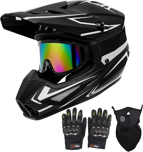 Miniatura 7 de Casco de motocross para jóvenes, cascos de bicicleta de tierra para niños, cascos de motocicleta todoterreno, bicicleta de montaña, BMX, MX