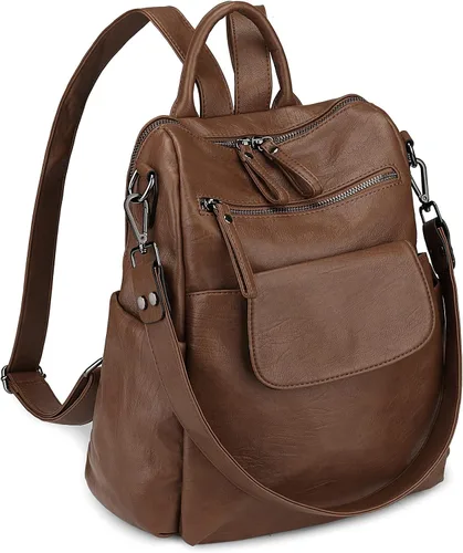 Miniatura 24 de Uromee Mochila de Viaje Monedero para Mujeres Cuero Vegano Damas Moda Borla Bolsa de Hombro Convertible, Grande, Mochilas Daypack